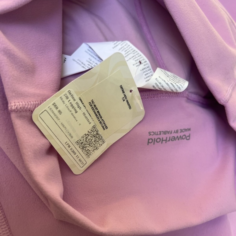 Fabletics Purple Powerhold Define High-Waisted 7/… - image 2